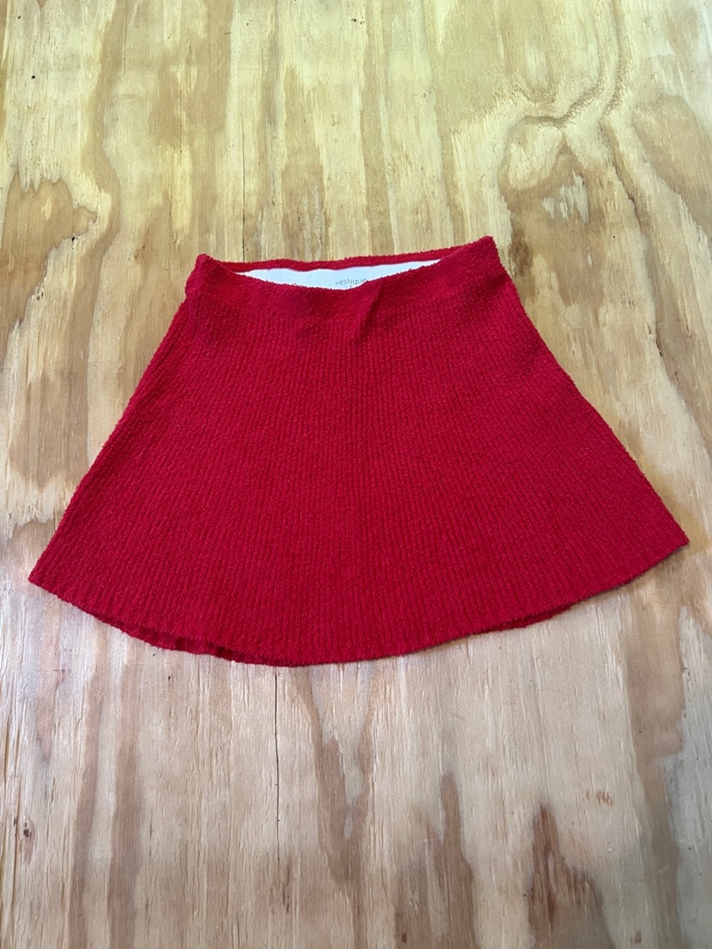 Vestique Red Knit Women's Skirt Sz S